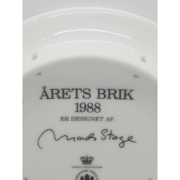 RARE Stork on Nest by Artist Mads Stage Bing & Grondahl Denmark B & G Plate - Picture 4 of 5